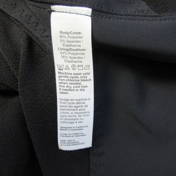 Honeylove Innerpower Sleeveless V Neck Knee Length Dress L Black Ruched Side 640 - Picture 4 of 10